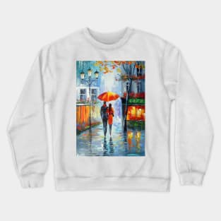 Romantic walk around the city Crewneck Sweatshirt